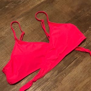 {Hot Pink} bathing suit top.